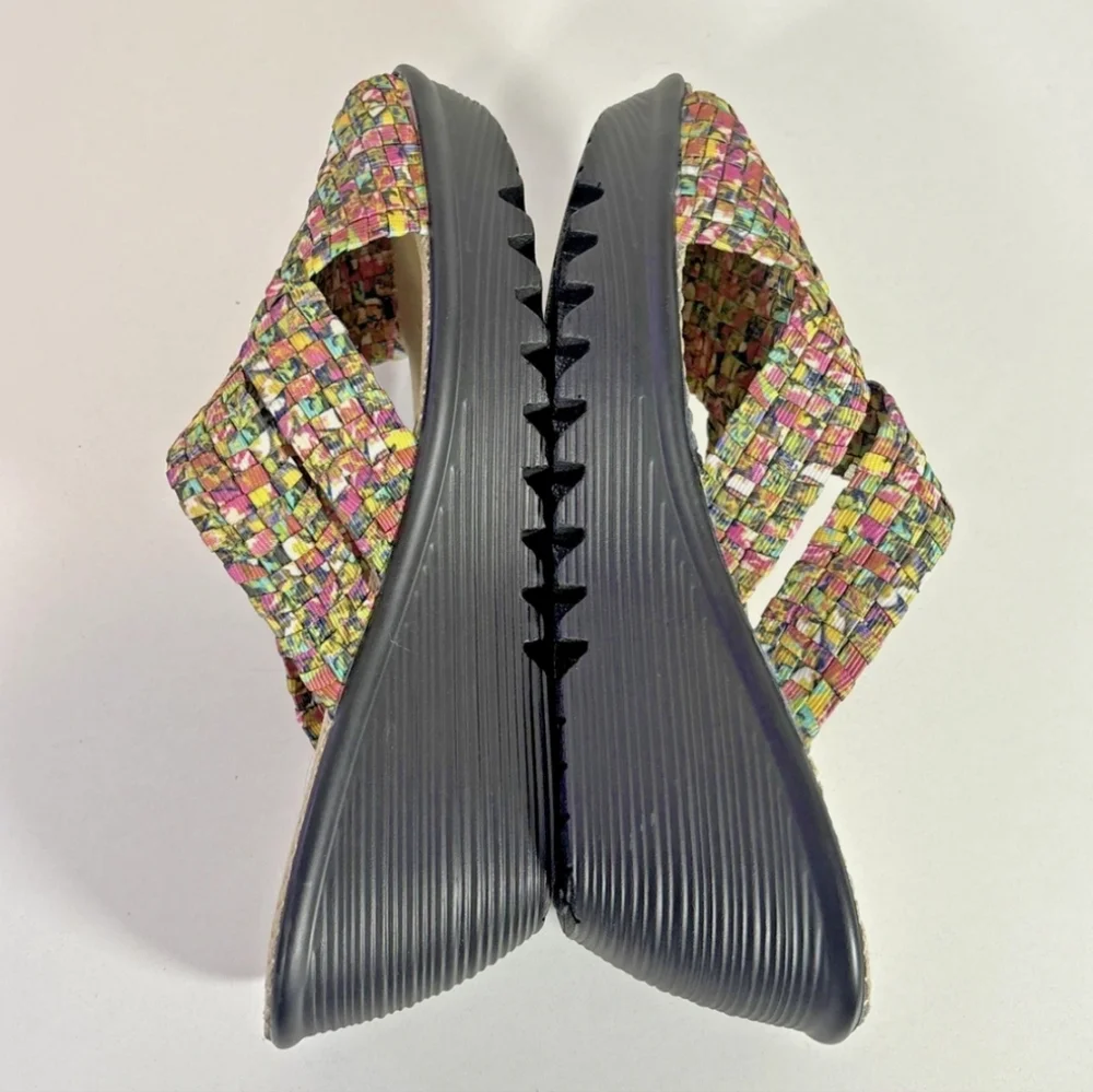 Bernie Mev Multi Color Wedge Sandals Size 9 - Picture 2 of 5